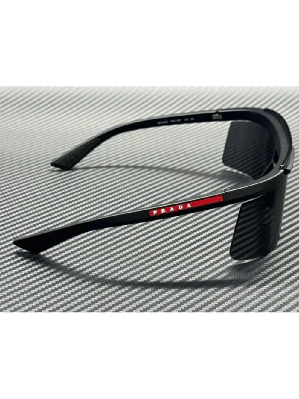 New Prada Linea Rossa Men Matte Black Sunglasses 60-21-130